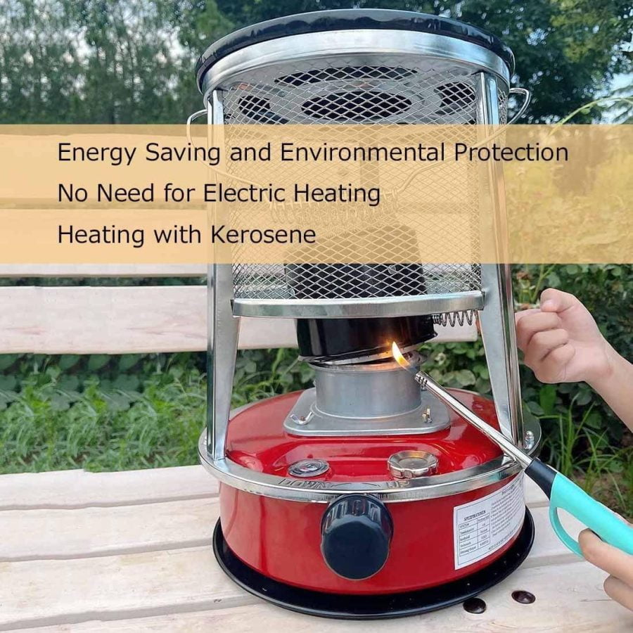 Household Heating Kerosene Stove Without Electricity Oil Heater 4.6L-Red/6L-White Camping Heaters 2 in 1 Burner for Indoor Outdoor Efficient Heating Cooking (Size : 6L/White) - Image 5