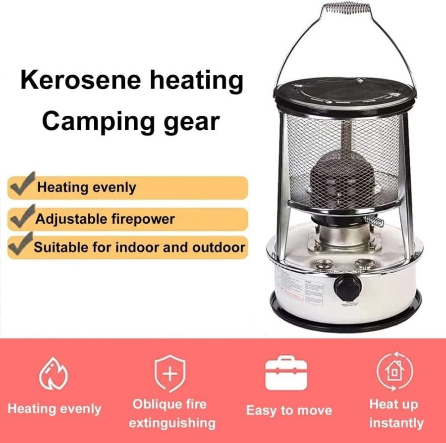 Flxsxq Kerosene Stove,6L Non Electric Heater,Portable Emergency Heaters,Lightweight Kerosene Indoor Heater,for Camping Tent Heating Cooking - Image 4