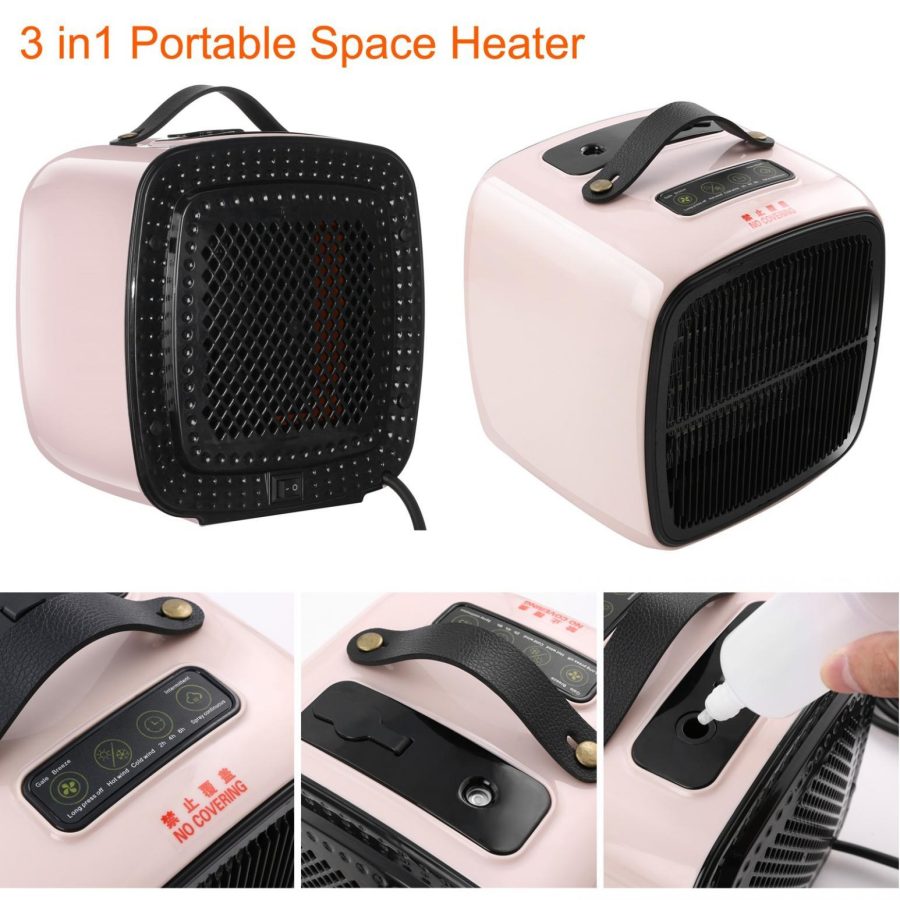 Jovati Space Heater for Indoor Use, Fast Heating Ceramic Electric Heater , Overheating & Tip-Over Protection,Portable Heater Oscillating Ceramic Heater for Bedroom, Office, and Indoor Use - Image 4