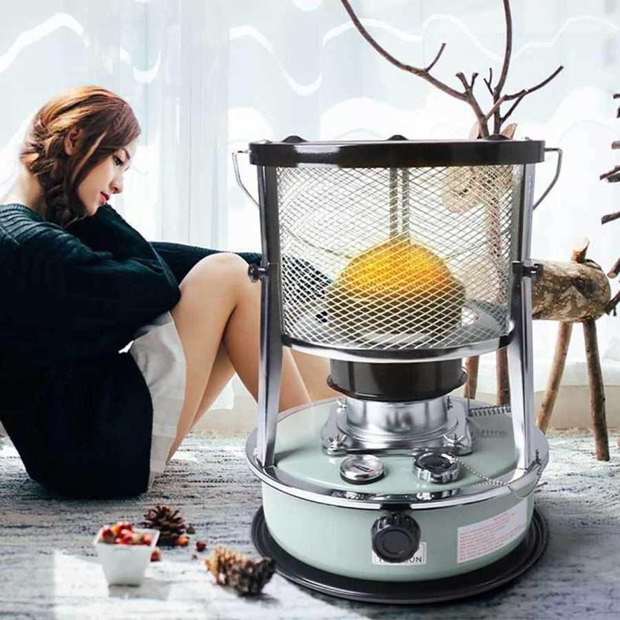 DUTIL Adjustable Height Kerosene Stove,Kerosene Heaters for Indoor Use,Portable Camping Oil Heaters 8900 BTU/H,Non Electric Heaters with 4Wicks,4.5L Kerosene Space Heaters - Image 5