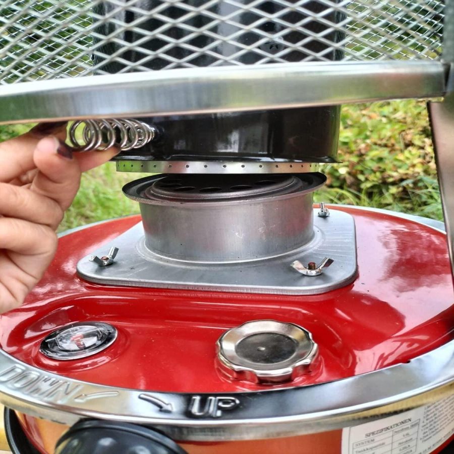 4.6L Kerosene Stove Inside Burner, Heating Area: Approx. 20sqm, Mobile Radiant Heater Emergency Stove with 6 Wicks, Portable Tent Heater for Patio Camping Greenhouse (Color : Red) - Image 3