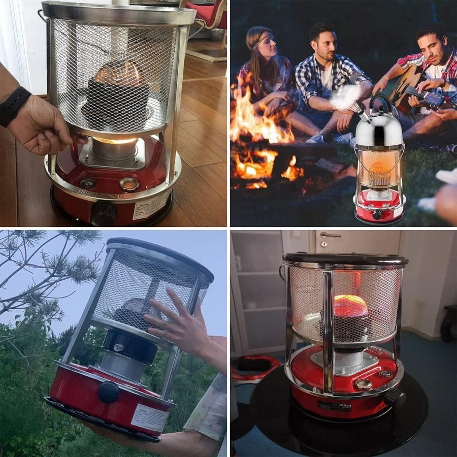 4.6L Kerosene Stove Inside Burner, Heating Area: Approx. 20sqm, Mobile Radiant Heater Emergency Stove with 6 Wicks, Portable Tent Heater for Patio Camping Greenhouse (Color : Red) - Image 8