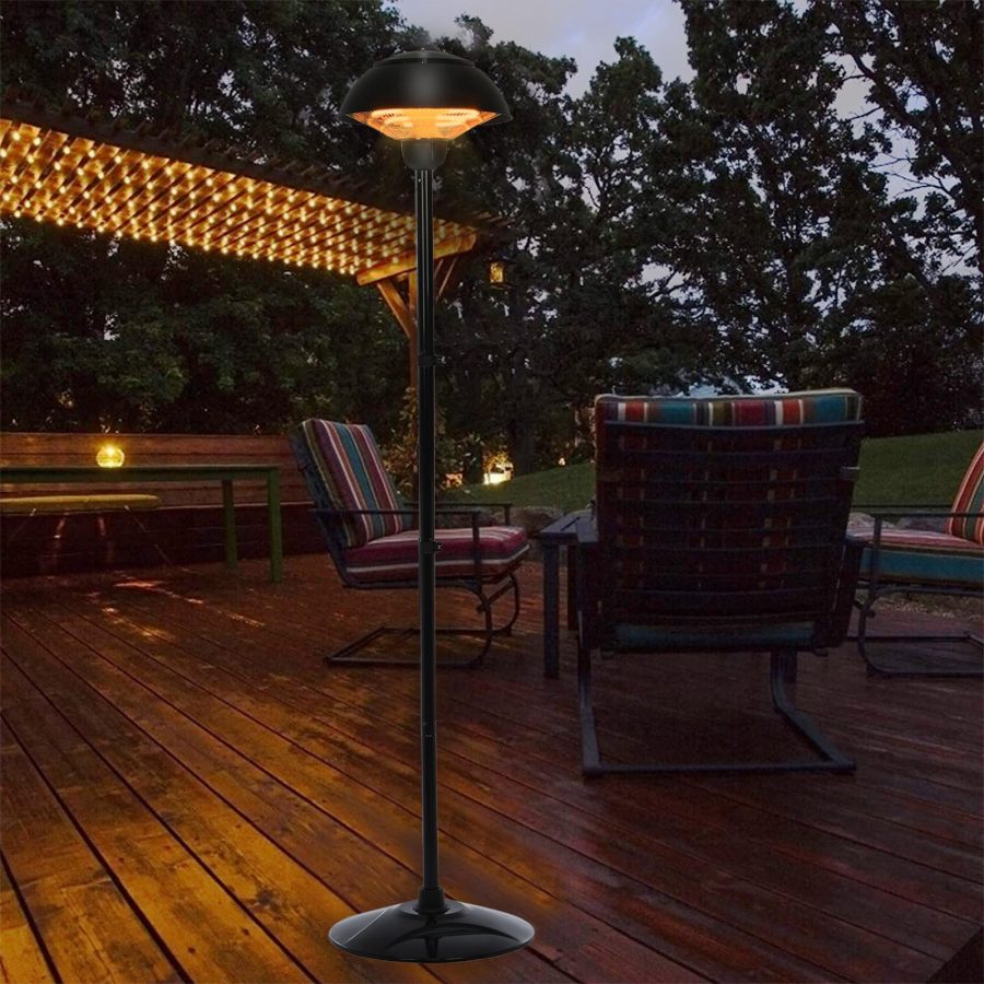 DJKDJL Patio Heater 1500W Outdoor Electric Heater,Outdoor Infrared Heater Tip Over, Black, 54.2*53.8*42CM - Image 9