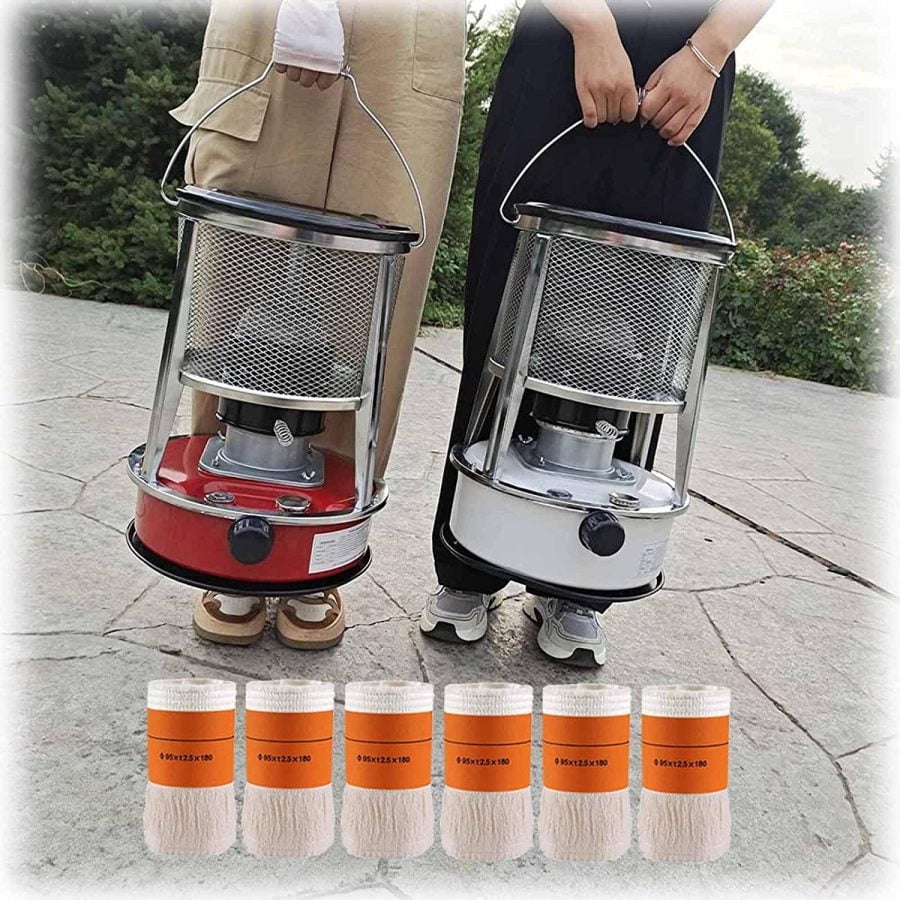 Outdoor Kerosene Heater Winter Emergency Kerosene Stove 4.6L 6L Camping Picnic Cooking Convection Burner with 6 Wicks (Color : White (6L 6 Wicks))