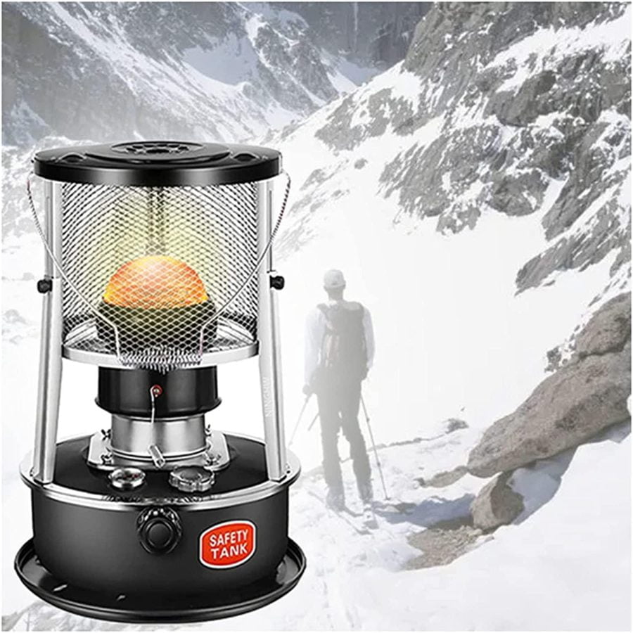 4.5L Efficient Kerosene Stove Heaters with 4 Wick, Lightweight Portable Kerosene Stove Oil Burner Convection Space Heater Non Electric, for Indoor Outdoor Camping Deck Patio