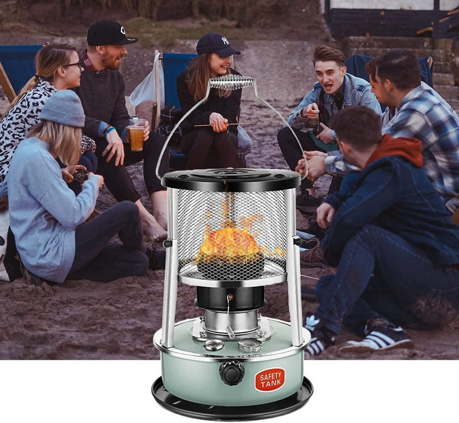 GQJNHUI Black Kerosene Heater Camping Stove Outdoor Cooking Kerosene Stove,Non-Electric Adjustable Flame,360° All-Round Heating,Ice Fishing Hiking Heating (2600W) (Color : Lake Blue)