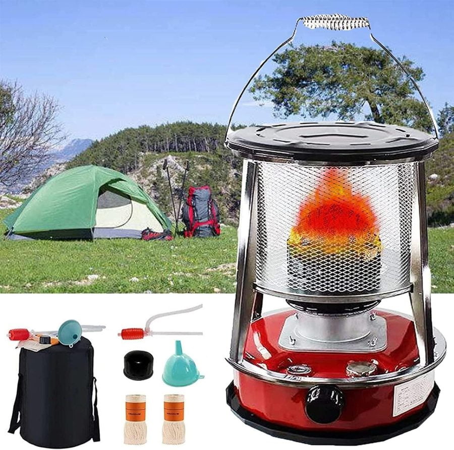 GBEN 2 in 1 Portable Kerosene Heater Outdoor Radiant Heating Stove Tent Heater for Camping, Adjustable Firepower, for Ice Fishing Hiking Hunting Survival Emergency & Patio 22.9.23 (Color : 4.6l)