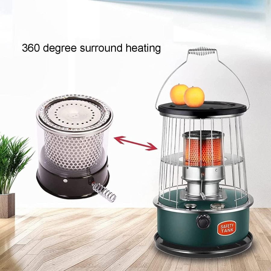 DUTIL Mini Handy Kerosene Stove, Indoor Kerosene Space Heaters,Non Electric Heaters with 4 Wicks,6L Stainless Steel Kerosene Heaters,Low Fuel Consumption (Size : 6L) - Image 4