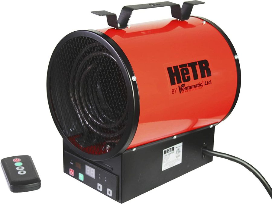 HeTR 240V / 16,300+ BTU Industrial Strength Forced Air Heater with Stainless Steel Heater Element, Optional Mounting Bracket, and Overheat Protection