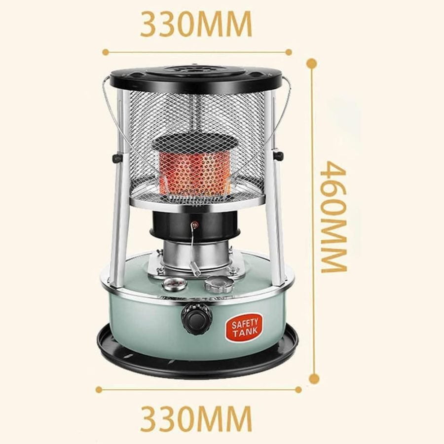 Flxsxq Green Portable Kerosene Stove,Efficient Kerosene Space Heaters,Low Fuel Consumption,Fire Power Adjustable,Non Electric Emergency Heaters - Image 4