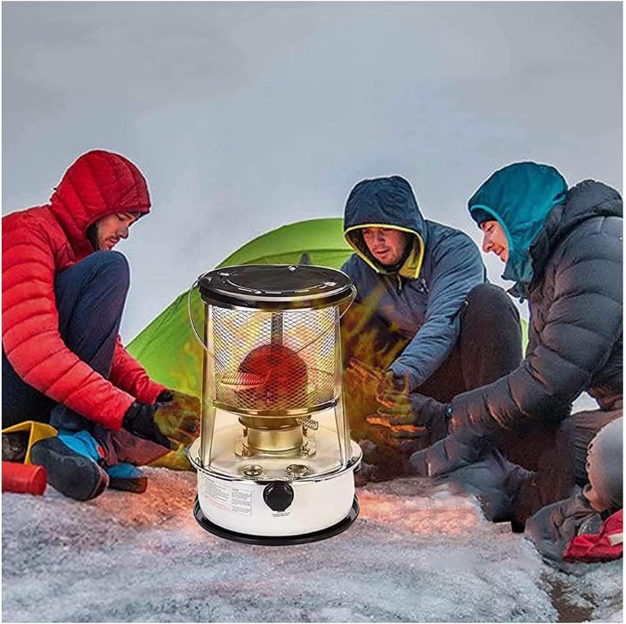 Emergency Kerosene Stove Heater for Outdoor Camping Portable Kerosene Heaters with 6 Wicks Outdoor Patio Tent Garage Convection Burner 9000 BTU (Color : White (6L 6 Wicks)) - Image 3