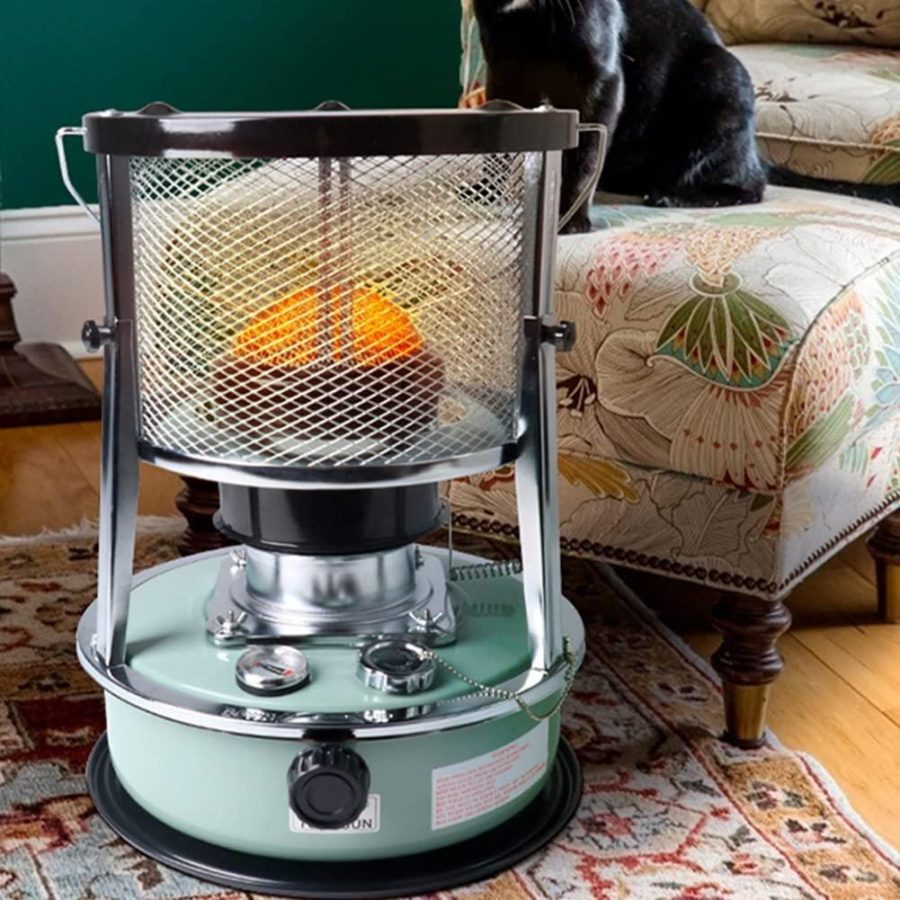 Kerosene Heater, Small Non Electric Kerosene Stove Heater, Portable Space Heater for Cooking, Indoor, Outdoor, Camping, Patio, Bathroom, Green - Image 4