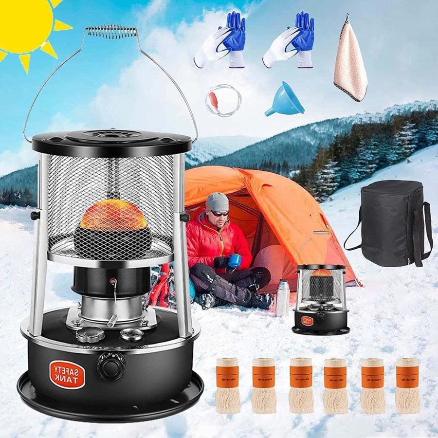 DUTIL Adjustable Height Kerosene Stove,Indoor Heater Non Electric,Black Portable Kerosene Stove Heaters for Indoor Use, Multifunctional Tent Heater for Camping, with Storage Bag and Accessories - Image 8