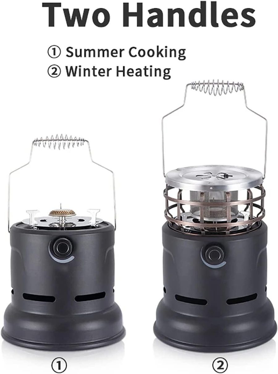 jucyuanhang Portable Gas Heater, 2700W Adjustable Outdoor Heating, Cooking, Ice Fishing, LPG Heater, Baking Stove, Universal All Seasons, Suitable for Indoor Hiking, Fishing, Skiing - Image 2