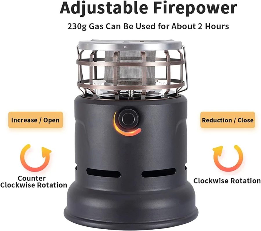 jucyuanhang Portable Gas Heater, 2700W Adjustable Outdoor Heating, Cooking, Ice Fishing, LPG Heater, Baking Stove, Universal All Seasons, Suitable for Indoor Hiking, Fishing, Skiing - Image 3