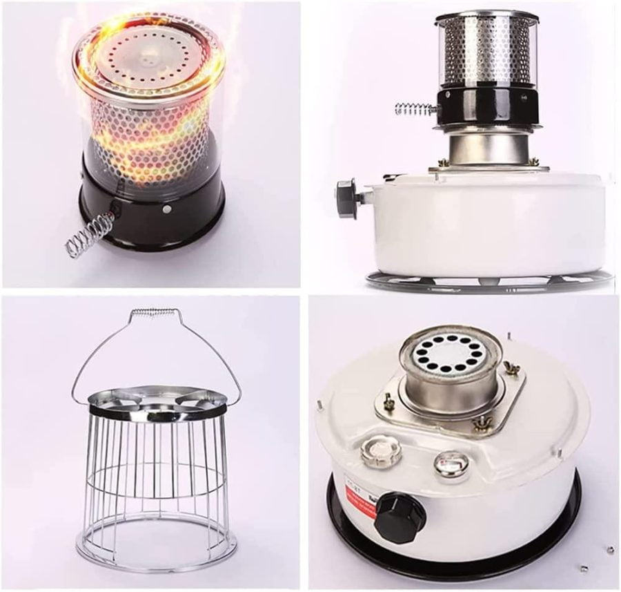 Flxsxq Kerosene Stove Heater for Outdoor Camping Lightweight Portable Stainless Steel Oil Heater Glass Burner for Ice Fishing Backpack Hiking Hunting - Image 5