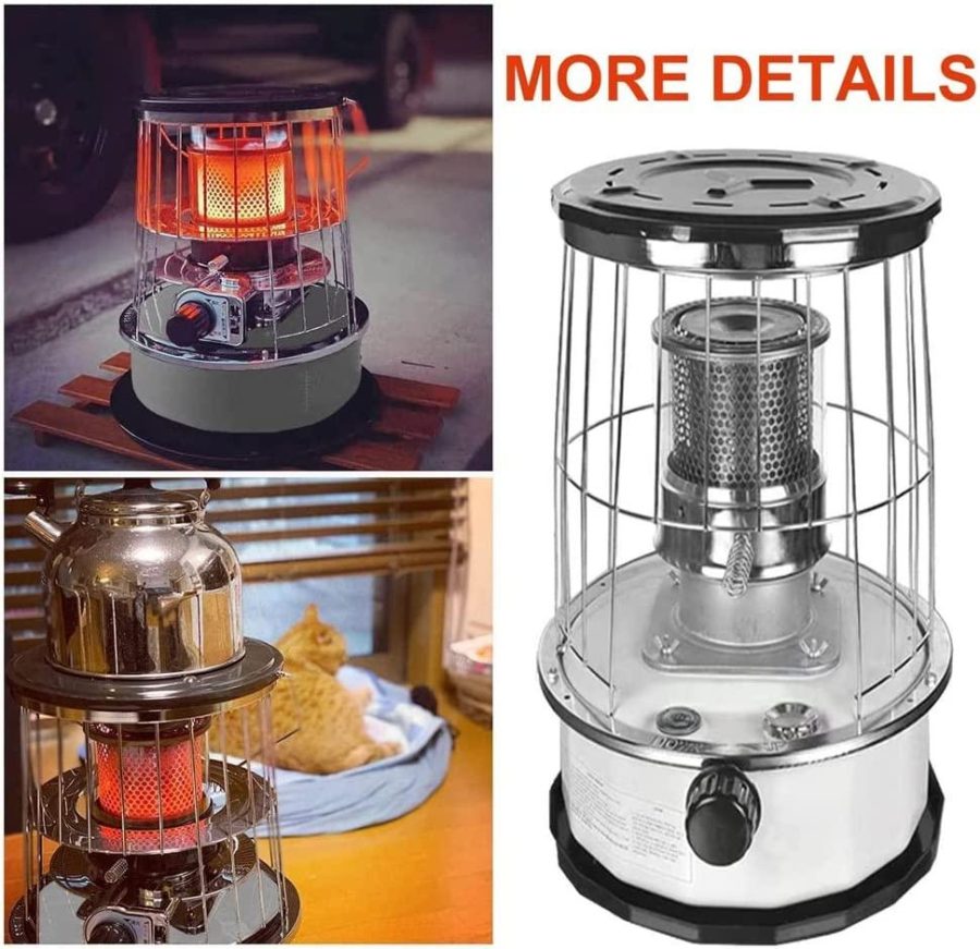 Flxsxq Kerosene Stove Heater for Outdoor Camping Lightweight Portable Stainless Steel Oil Heater Glass Burner for Ice Fishing Backpack Hiking Hunting - Image 7