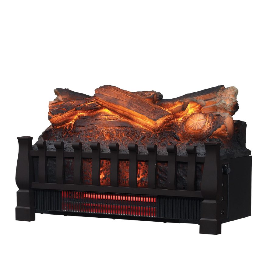 Infrared Quartz Log Set Heater with Realistic Ember Bed and Logs, Black - Image 4