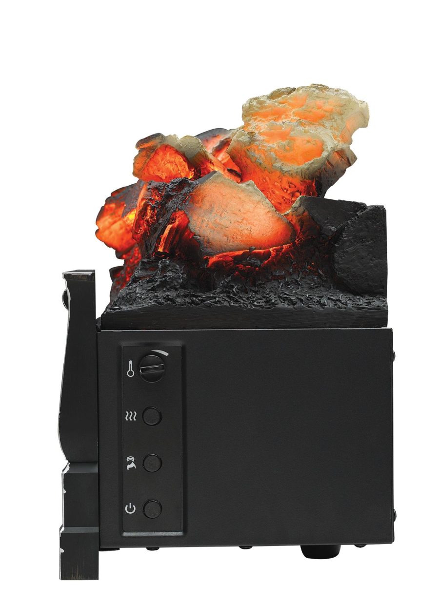 Infrared Quartz Log Set Heater with Realistic Ember Bed and Logs, Black - Image 6