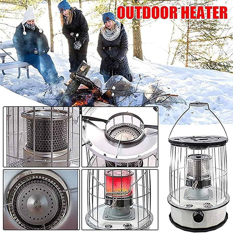 jucyuanhang Kerosene Heater, Portable High-Efficiency Camping Stove, Smokeless, Explosion-Proof, High-Temperature and Low-Temperature Resistant, Anti-Drop, Suitable for Indoor Hiking, Fishing - Image 3