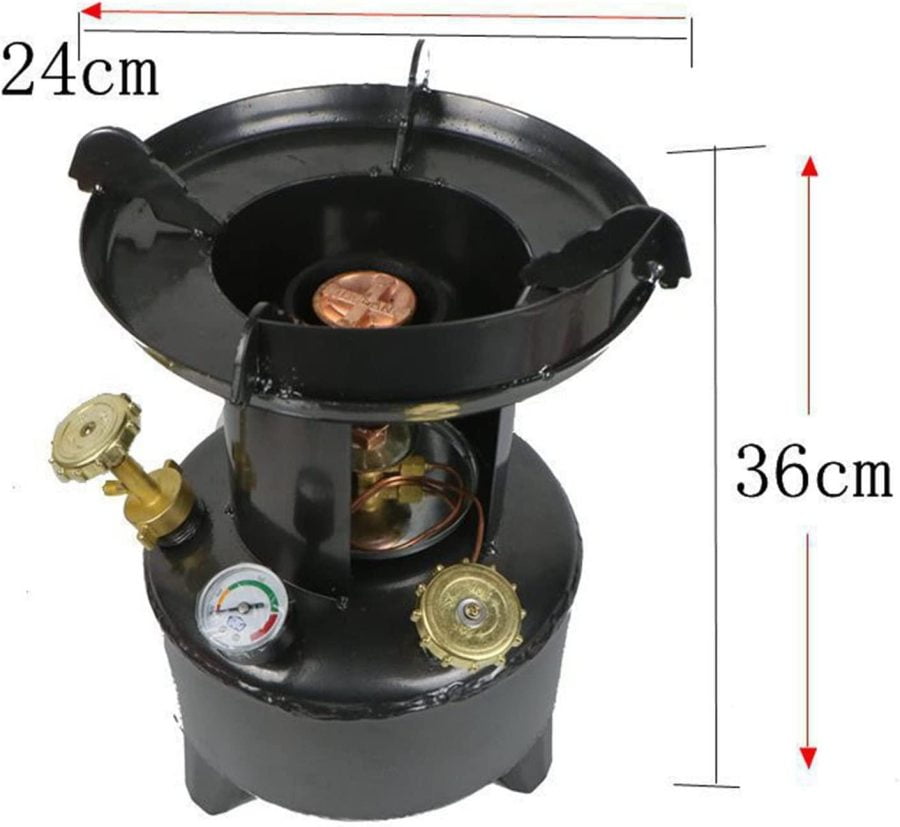 keep warm 3L/5L/10L Kerosene Gas Furnace Vaporization Furnace Portable Copper Stove Oil Gas Stove Tank High Pressure Stove Camping Stove Diesel Stove (Size : 3L) - Image 2