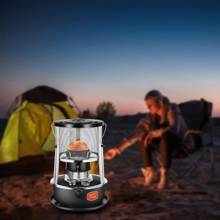 Flxsxq Kerosene Stove Indoor,Black Portable Emergency Heaters,Adjustable Height Kerosene Heater,Can Burn Fully for Boats, Yachts, Camping and Hiking - Image 7