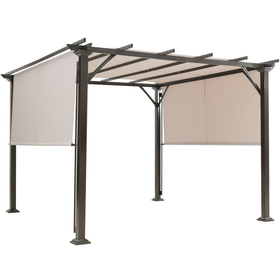 Large Outdoor Backyard Patio Garden Covered Pergola Canopy Kit 10′ x 10′ - Image 2