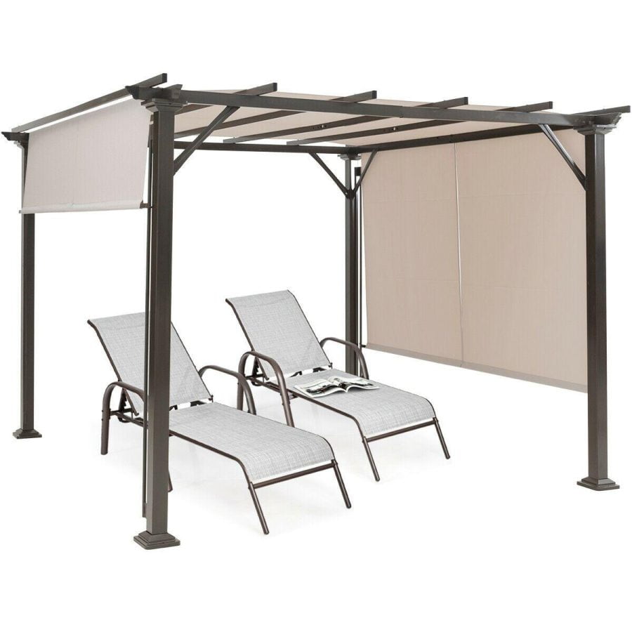 Large Outdoor Backyard Patio Garden Covered Pergola Canopy Kit 10′ x 10′ - Image 4