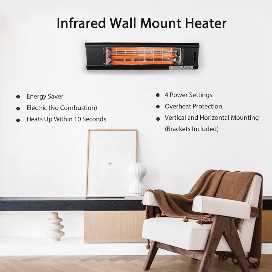 Veito Aero Electric Heater – Wall Mount Infrared Space Heater for Indoor/Outdoor – Energy Efficient - Image 3