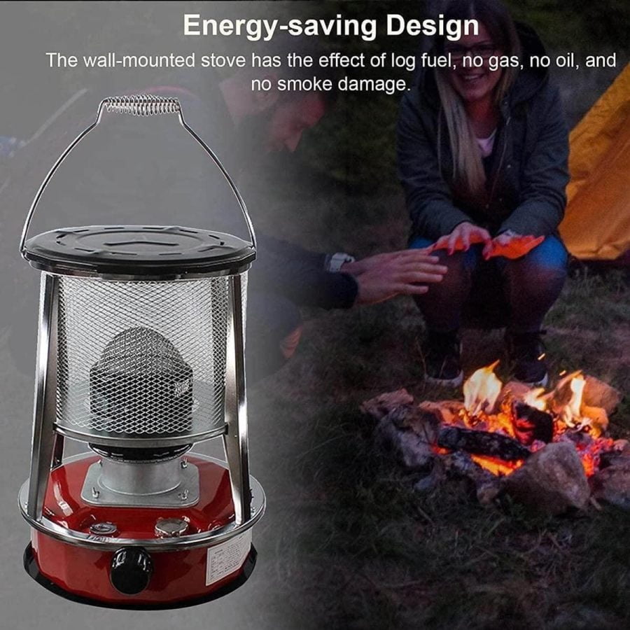 Flxsxq Kerosene Stove Non Electric Heater with Wick and Gloves Top Cover Removable Indoor Emergency Heater for Heating,Boiling Water,Cooking - Image 3