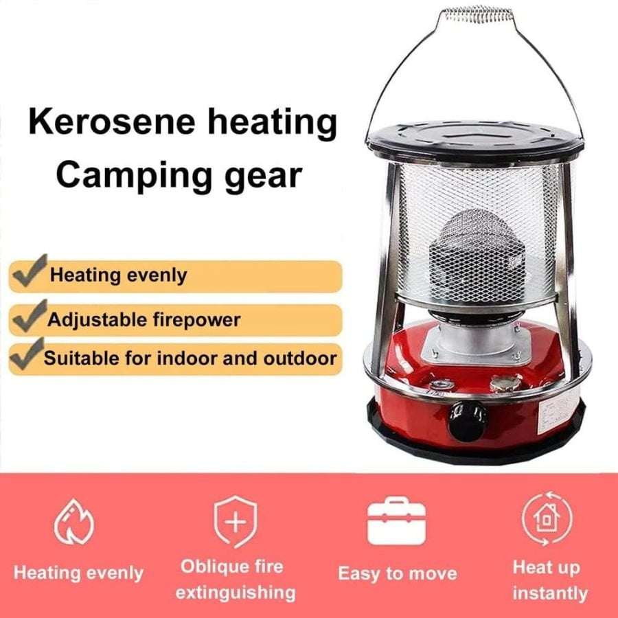 Flxsxq Kerosene Stove Non Electric Heater with Wick and Gloves Top Cover Removable Indoor Emergency Heater for Heating,Boiling Water,Cooking - Image 7