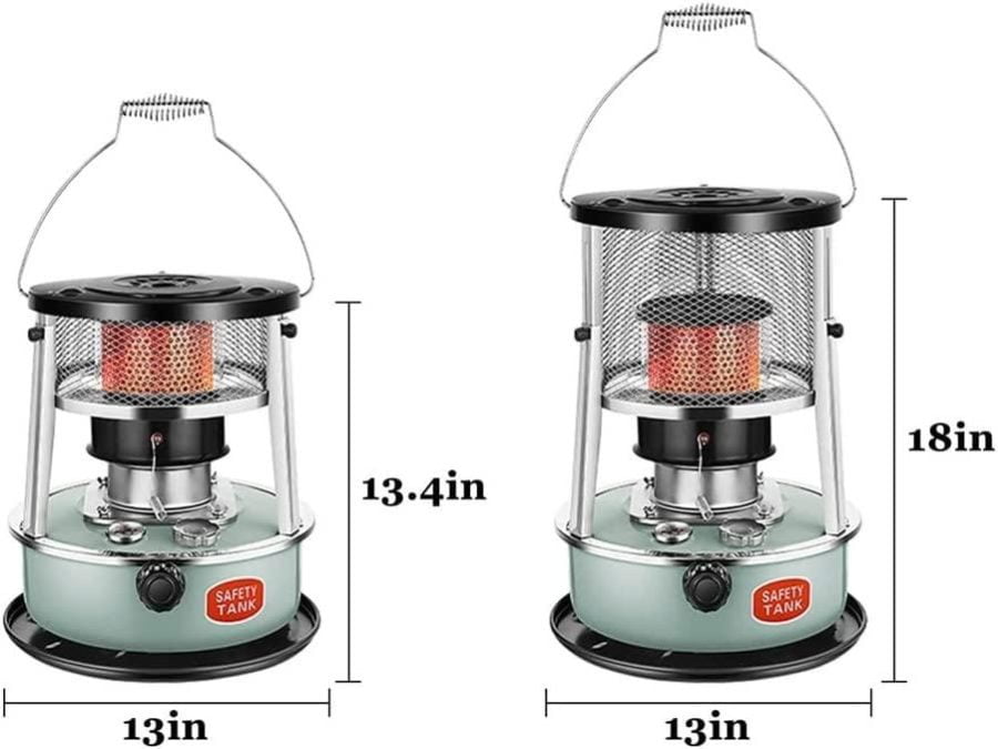 Flxsxq Kerosene Stove Burner, Windproof Kerosene Heaters,Protective Cover Adjustable Emergency Tent Heater,No Electricity Required,with Storage Bag and Accessories - Image 4