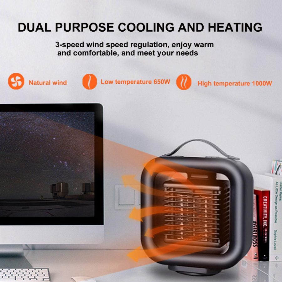 Jovati Space Heater for Indoor Use, Fast Heating Ceramic Electric Heater , Overheating & Tip-Over Protection,Portable Heater Oscillating Ceramic Heater for Bedroom, Office, and Indoor Use - Image 6