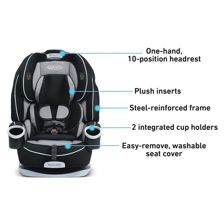 Graco 4Ever 4 in 1 Convertible Car Seat | Infant to Toddler Car Seat, with 10 Years of Use, Matrix - Image 7