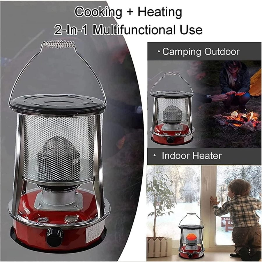 GBEN Portable Kerosene Heaters Use Emergency Heater, Camping Heater, Non Electric Heaters for Indoor, Adjustable Firepower for Ice Fishing Backpacking Hiking Hunting Survival 22.9.26 (Color : 4.6l) - Image 3