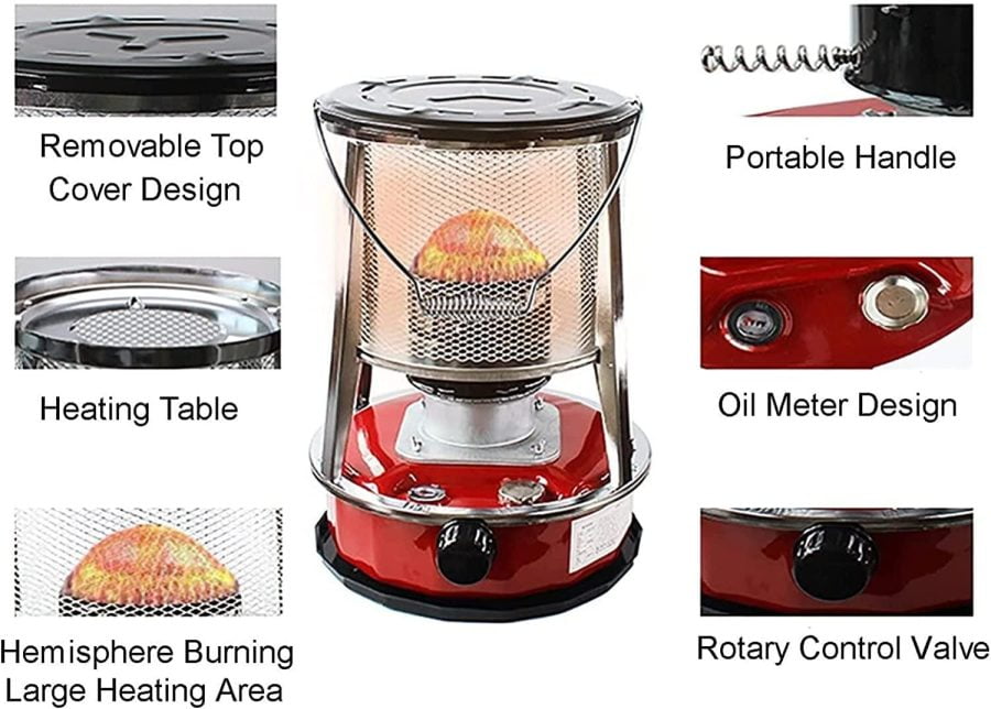 GBEN Kerosene Heaters Kerosene Stove Tent Heater Safety with Adjustable Flame, for Ice Fishing Hiking Hunting Survival Emergency Patio 22.9.22 (Color : 6l) - Image 3