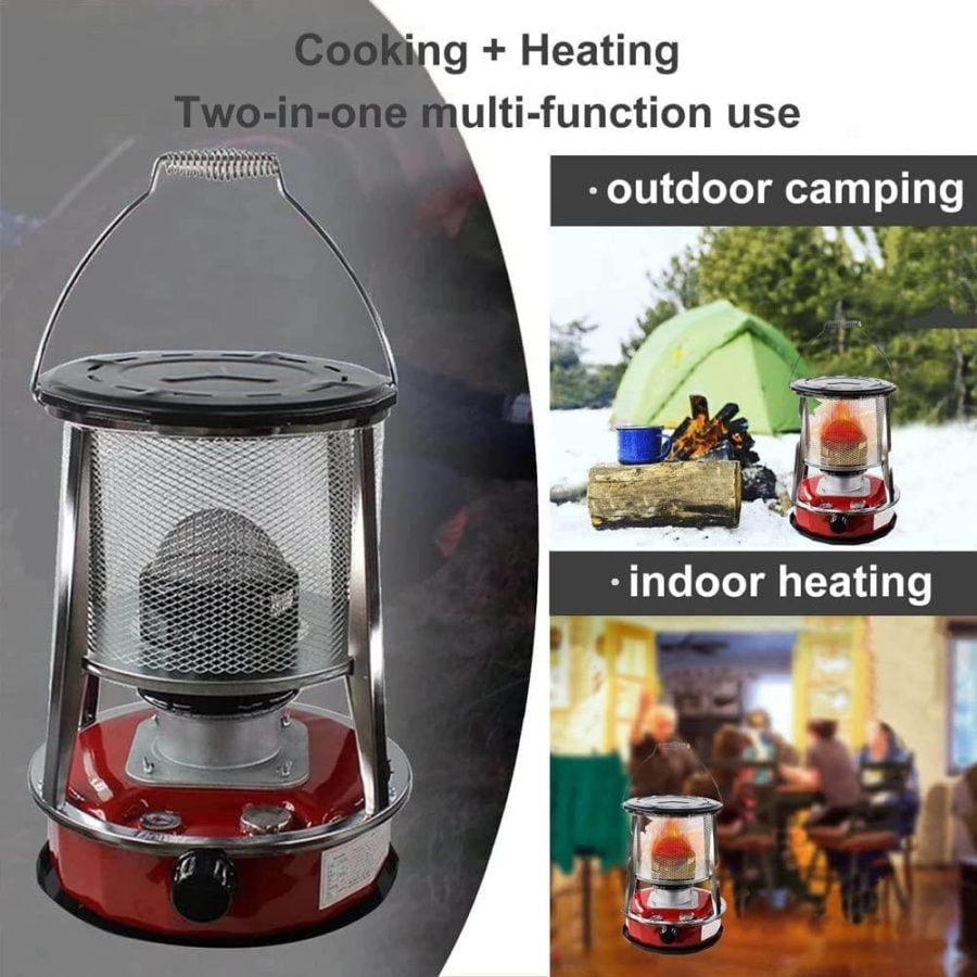 Flxsxq Portable Kerosene Stove,4.6L Kerosene Space Heaters,Multifunctional Tent Emergency Heater for Camping,for Ice Fishing,Hiking,Hunting,Survival,Emergency, Red - Image 7