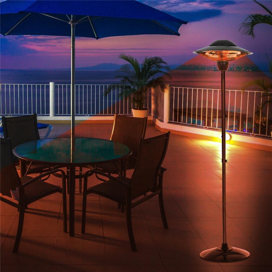 Patio Heater, Outdoor Heater, 1500W Infrared Heater Waterproof Tip-Over Protection Electric Heater for Outdoor Use Freestanding - Image 5