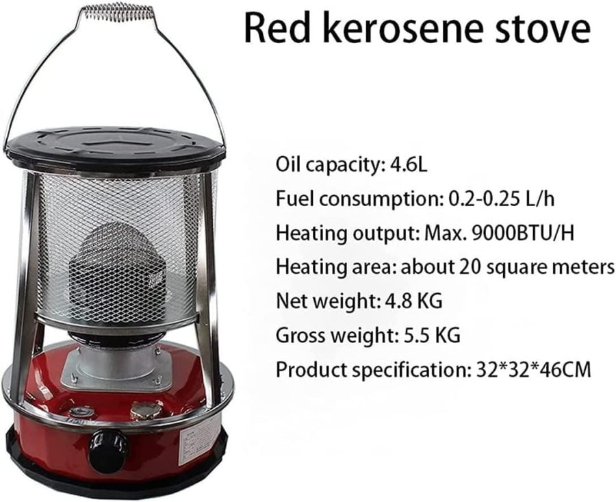 Kerosene Heaters, Non Electric Heaters for Indoor, Outdoor Heaters for Camping, Adjustable Flame, Kerosene Fuel Oil Heater for Winter, Camp Essentials,Green - Image 7