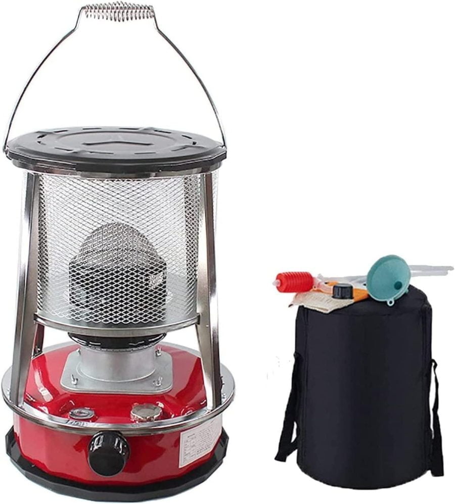 4.5L Kerosene Space Heaters,Camping Stove Oil Heaters, Non Electric Compact Kerosene Burner, with Storage Bag, Wick and Gloves, fire Power Adjustable