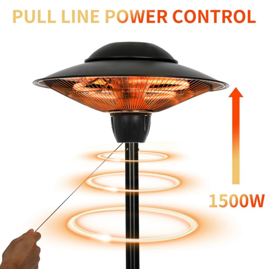 Patio Heaters for Outdoor Use, Outdoor Infrared Heater Tip-over Protection, Electric Heaters for Outdoor Use, 600W/1500W Outdoor Heaters for Patio - Image 3